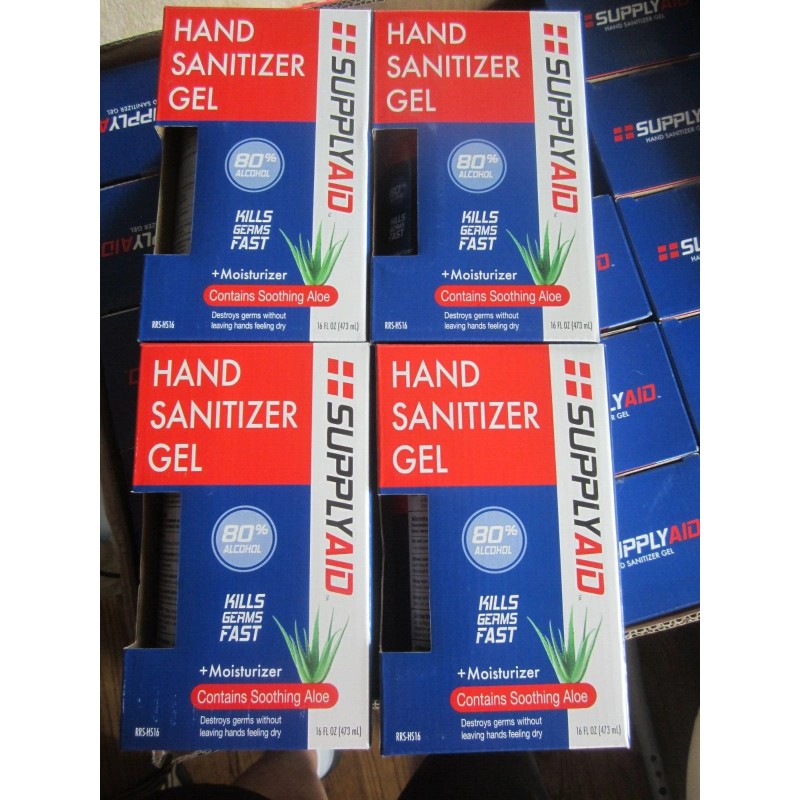 Supply Aid Hand Sanitizer SUPPLYAID 80% Alcohol + Moisturizer Aloe
