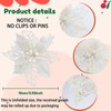 VIDELLY 12Pieces 4" Christmas Glitter Poinsettia Flowers Picks Artificial Poinsettia