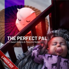 Lumipets Owl, Kids Night Light, Silicone Nursery Light for Baby and Toddler, Squishy Night Light for Kids Room, Animal Night Lights for Girls and Boys, Kawaii Lamp, Cute Lamps for Bedroom