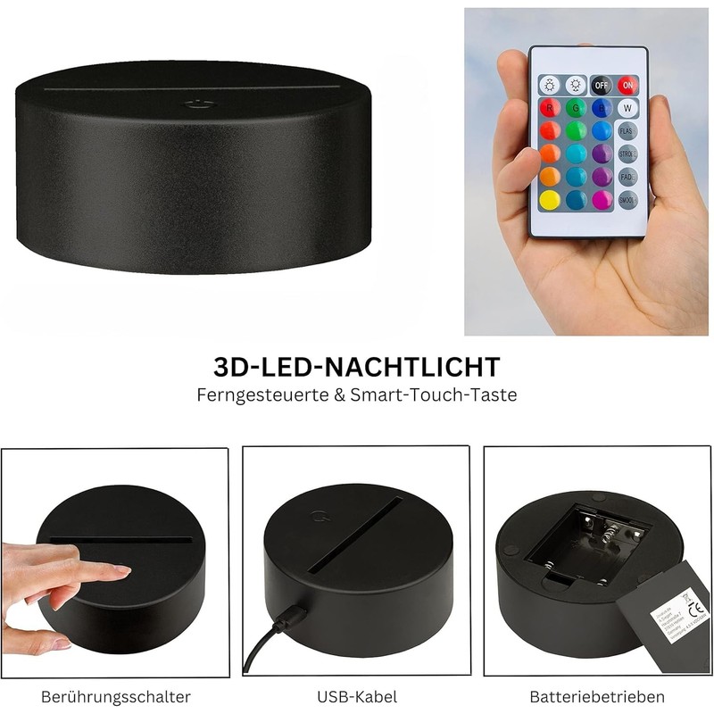 Optechvisual Lion LED Lamp - 3D Table Lamp with Majestic