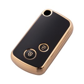 [Unhoke] Honda Key Case, Odyssey Accord Key Cover, Ellision Insight, Step Wagon Fit, Smart Key Case, Shockproof, Stylish, Good Texture, Premium TPU (Black)