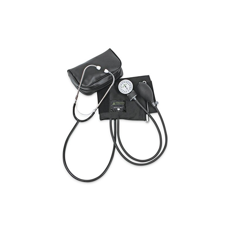 Veridian Healthcare Self-Taking Home Blood Pressure Kit with Attached Stethoscope