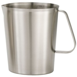 Rattleware Stainless Steel Graduated Pitcher (64 Oz) - Perfect for Home, Cafe, Restaurant, Hotel, Office, or Commercial Use - Straight Sided Steaming and Frothing Pitcher