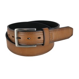 Dickies Men's Reinforced Leather 1 1/2 Inch Work Belt, Large, Brown, Brown, 38 inch