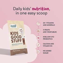 Nuzest - Kids Good Stuff - Vegan Smoothie Mix - Rich Chocolate - Multivitamin Nutritional Supplement Protein Shake - Dairy Free - Supporting Growth and Development - 0.5 Oz (1 Serving)