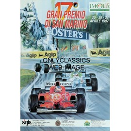 Schneider Electric 1997 SAN MARINO GRAND PRIX FORMULA ONE AUTO RACING 11x17 POSTER MICHAEL SCHUMACHER F1