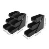 SNKOURIN 6 Compartment Serve Condiment Bin, 3-Tier Self Serve Countertop