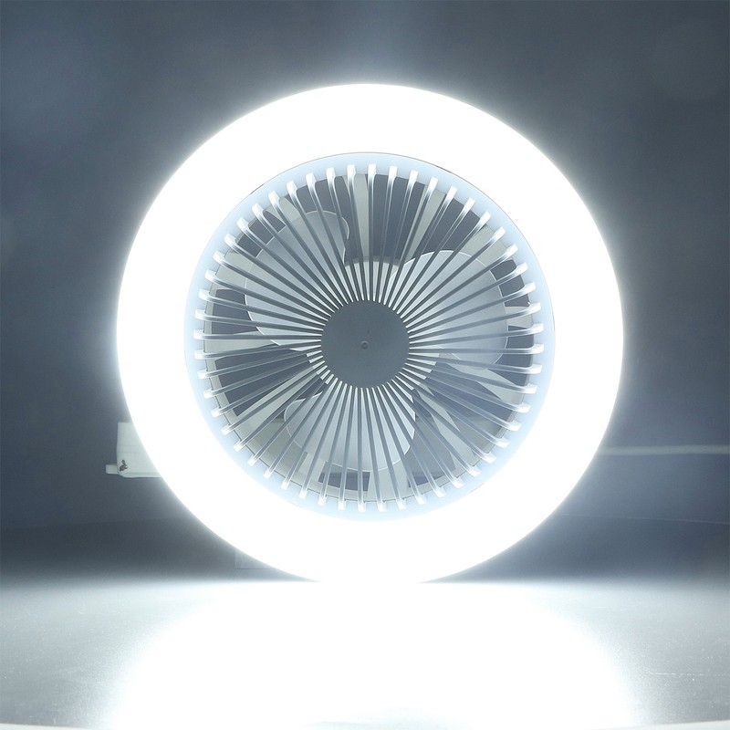 9.8in LED Ceiling Fan Light Quiet 3 Gears Ceiling Fan
