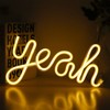 LED Neon Sign Yeah Shape Wall Decor Neon Night Light