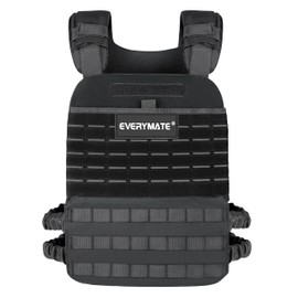 EVERYMATE Weighted Vest Men, Adjustable Weighted Vest Workout Vest for Strength Training Adjustable Strength and Endurance Training Fitness Tactical Running