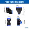10Pcs Push to Connect Pneumatic Quick Fittings (Straights,3/8in-10mm)
