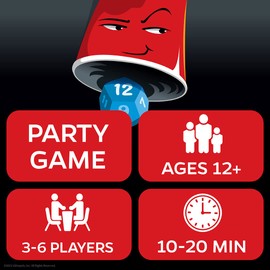 What The Cup!? | Social Bluffing Dice Game | Featuring Handheld Dice Cups & D12 Dice | Spy, Swap, Steal The Winning Cup | 3-6 Players, Ages 12+
