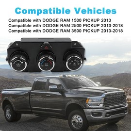 WATERWICH HVAC Climate Control Module Heater A/C AC Air Conditioning Control Switch Panel Compatible with 2013-2018 Dodge RAM 1500 2500 3500 Pickup 68268189AA 68105021AE 68226600AB 1UJ96DX9AC