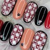 Heart Check Handmade Nail Tip - Oval S / 하트