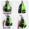 WANDF Swim Bag Mesh Drawstring Backpack with Wet Pocket for