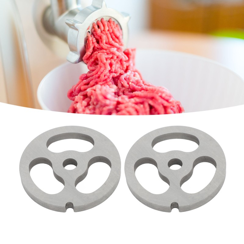 2Pcs Meat Grinder Plate Discs Blade 3 Hole Stainless Steel