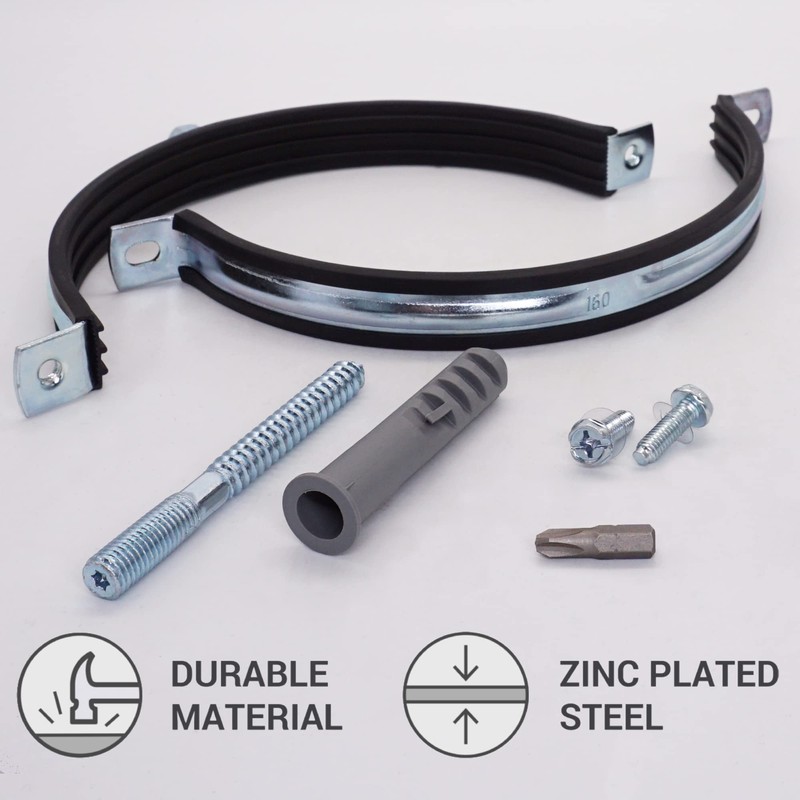 SKIR'CO Pipe Holders with Rubber Lining for 160 mm Pipes,
