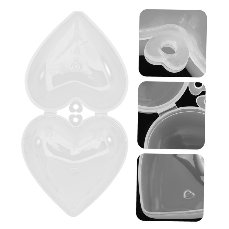 ORFOFE 6 Pcs Boxes Heart Shape Pacifier Cases Durable Storage