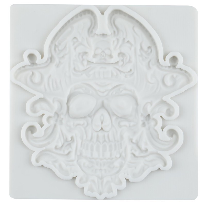TAOXIBEI Pirate Polymer Clay Mold Pirate Skull Silicone Molds