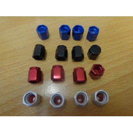 Tyre Valve Dust Caps For Car Motorcycle Van Bike Wheels (RED)
