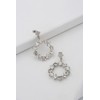 Ted Baker Crissty Large Crystal Hoop Drop Earring (Silver Tone/Clear