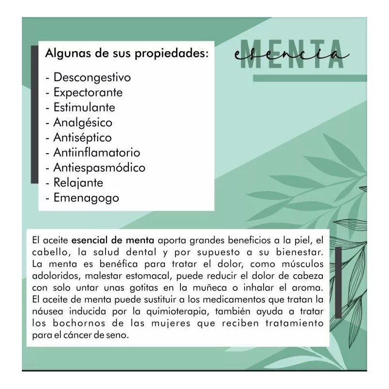 yuessences Aceite Esencial De Menta