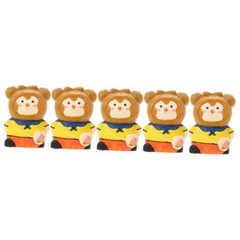 DOITOOL 5pcs Craft Wooden Carving Monkey Ornament Solid Wood for Home Creative Journey West Statue Fun Monkey Figurine for Living Room Bedroom Office and Meditation Spaces