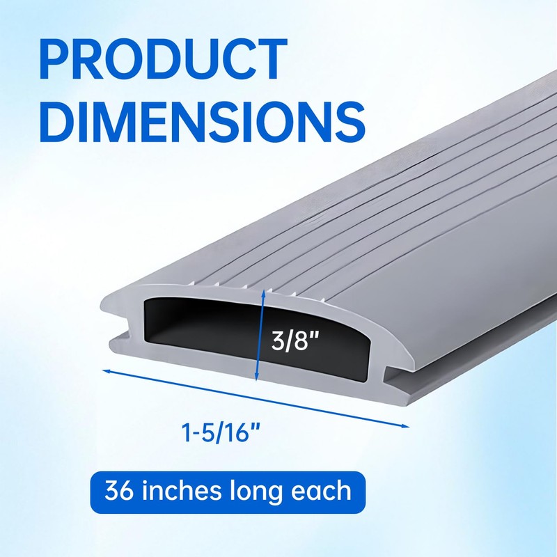 2 Pcs 36 Inch Vinyl Replacement Insert for Adjustable Height