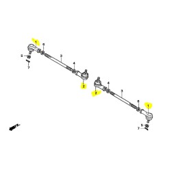 Honda TRX 420 Rancher 420 Tie Rod Set 4 OEM Tie Rod Ends TRX420 FA TM FM FE TE