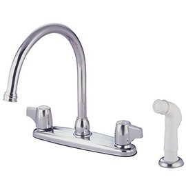 Kingston KB772 Two-Handle 8" Centerset Kitchen Faucet, Polished Chrome