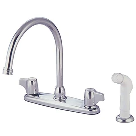 Kingston KB772 Two-Handle 8" Centerset Kitchen Faucet, Polished Chrome