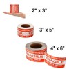 SJPACK Large Fragile Stickers 4'' x 6'' Eye-catching Fragile -