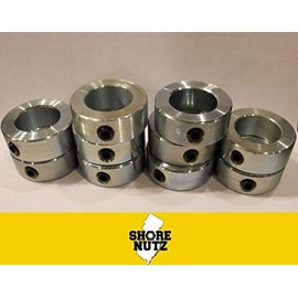 ROBENO supplies for (10) 1/4" SHAFT SOLID STEEL ZINC PLATED SET SCREW COLLAR STOP SC25 DIY for Industrial Fasteners & Hardware