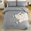Litanika Comforters Medium Gray California King Size, 3 Pieces Lightweight