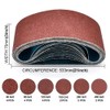18Pcs Sanding Belt 75 x 533 mm, 6 Different Grits,