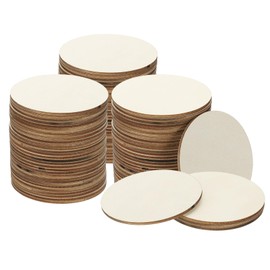 PATIKIL Wood Circles for Crafts, 3 inch Blank Unfinished Wood Round Slice Wooden Ornament Discs DIY Art Supplies for Crafting Painting Wedding Holiday Party Small Business, 90 Pcs