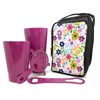 Bar Tote Set - Fun Floral Design - Purple Bar