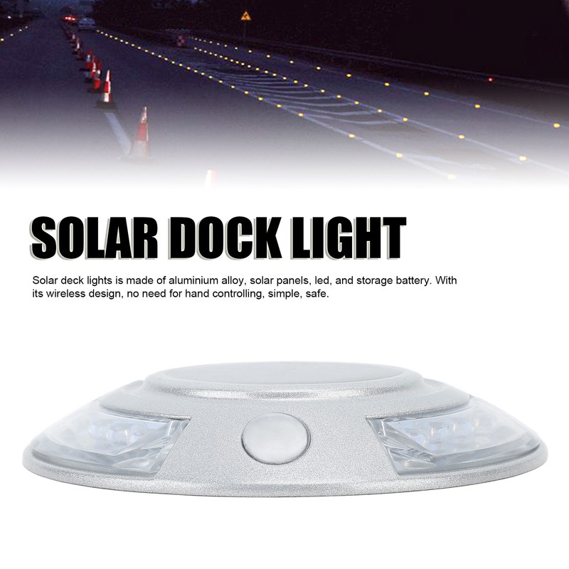 Solar Deck Lights Driveway Dock Lights 12 Led IP68 Waterproof