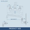 Airuida Wall Mount Utility Kitchen Sink Faucet 2 Handle Wall