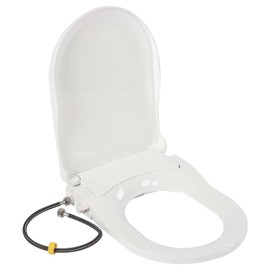 Bidet Toilet Seat Dual Nozzle System Fits Elongated Toilets Non-electric Swash Ecoseat for Hole Spacing Ranging from 4.5 to 6.4 Inches