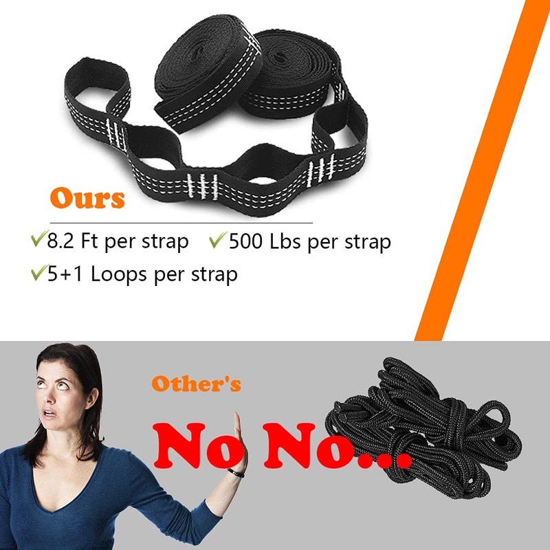 AnorTrek Camping Hammock, Super Lightweight Portable Parachute Hammock with Two