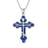ROMANTICWORK Orthodox Cross 925 Sterling Silver Russian Orthodox Pendant Religious