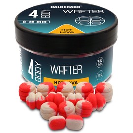 Haldorado 4 BODY Wafter Carp Fishing Bait, 4 Different Bait Shape, 8-10mm, Method or Traditional Fishing-Hot Lava