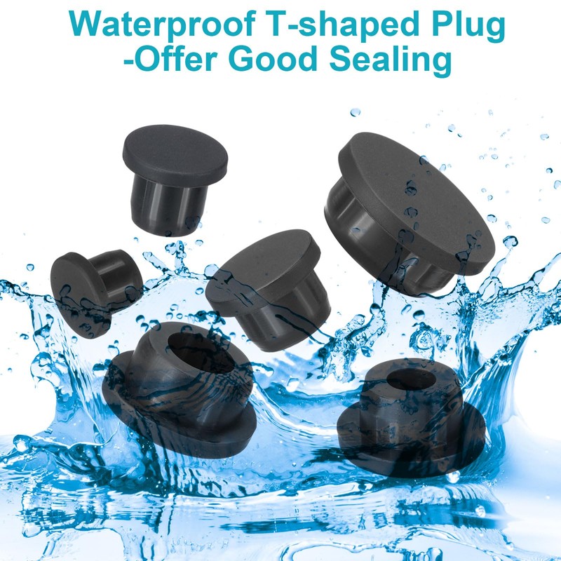 PATIKIL Silicone Rubber Plug, 14 Pcs Soft Flexible Solid Rubber