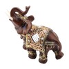 Lucky Feng Shui Wood Grain Elephant Statue Sculpture Wealth Figurine