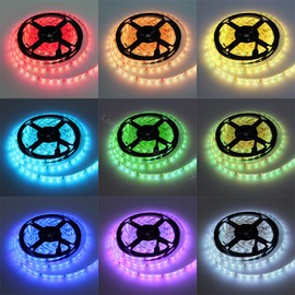 Long Life Lamp Company RGB LED Tape IP44 Exterior/Interior 5 Metre Strip Light Kit Colour Change 12v Plug and Play 5MRGBSL