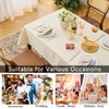 Simple&Opulence Rectangular Table Cloth 140 x 200cm,Cotton Canvas Tablecloth,Waterproof Wrinkle