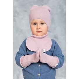 KNITAS Single Layer Knitted Wool Gloves for Baby Toddler Children I Winter Warm Knitted Gloves for Boys and Girls 0.5-2 Years I Comfortable Soft Mittens, pink
