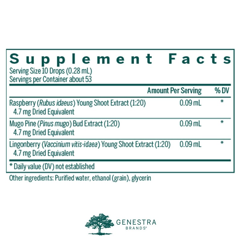 Genestra Brands Meno-gen | Raspberry, Mugo Pine, and Lingonberry Herbal