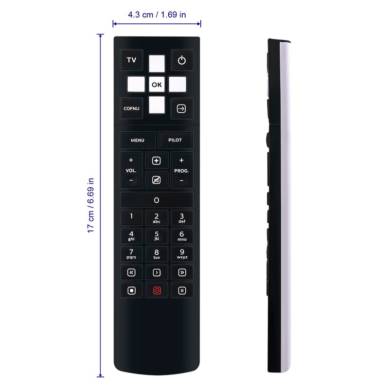 Replacement Remote Control Suitable for Pilot Canal+ Cyfra+ NC+ SagemCOM